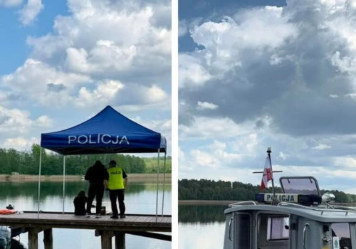 Akcja służb na jeziorze Juksty zakończona. Znaleziono ciało mężczyzny