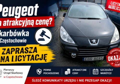 Peugeot za atrakcyjną cenę? Skarbówka w Częstochowie zaprasza na licytację!
