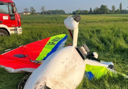 Wypadek motolotniarza w powiecie łosickim