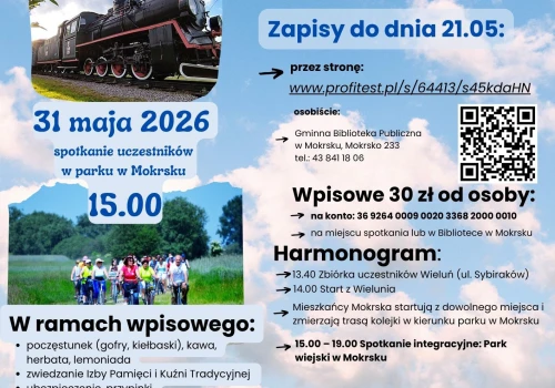 Przed nami jubileuszowa edycja Rajdu Rekreacyjnego Szlakiem Kolejki Wąskotorowej Wieluń – Mokrsko – Praszka. Dziś ostatni dzień zapisów