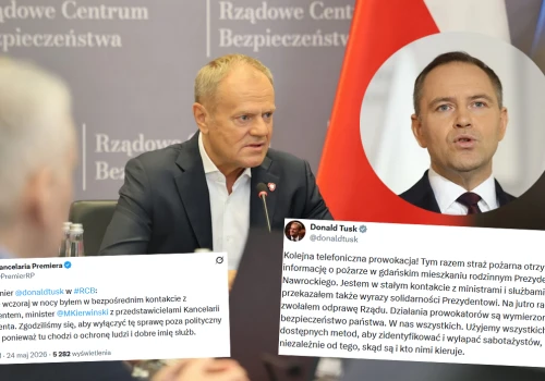 Po fałszywym zgłoszeniu o pożarze w domu rodzinnym prezydenta Donald Tusk zapowiada, że czas dojechać prowokatorów