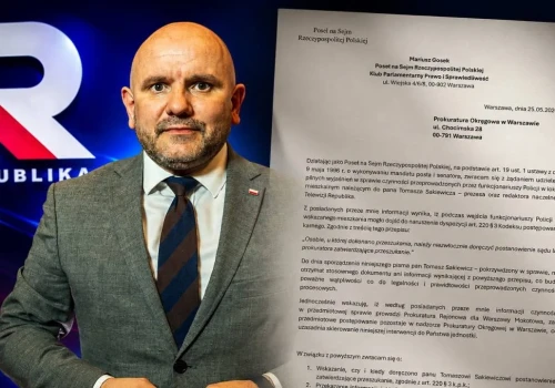 „Dlaczego nie dostarczono dokumentów?” Gosek pyta o akcję policji u Tomasza Sakiewicza