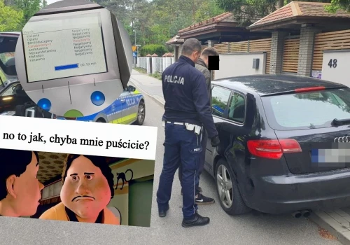 Otwock: kierowca audi uciekał przed policją myśląc, że jest pijany, a był zjarany