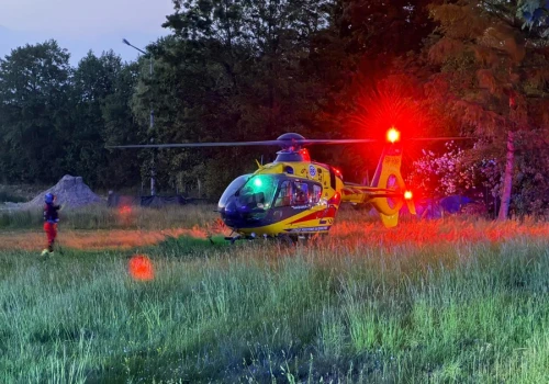 Eksplozja pieca w domu pod Gnieznem. Lądował śmigłowiec LPR