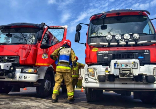 Alarm pożarowy w firmie z chemikaliami