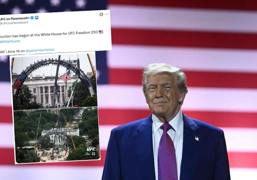 Na trawniku pod Białym Domem stanęła klatka do walk MMA pod patronatem Trumpa