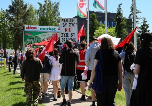 Pracownicy Dino gotowi do kolejnego protestu. 