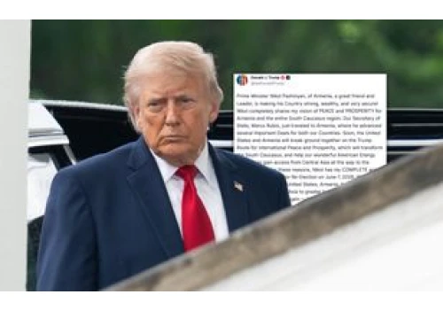 Trump wskazał, kto powinien wygrać wybory w Armenii