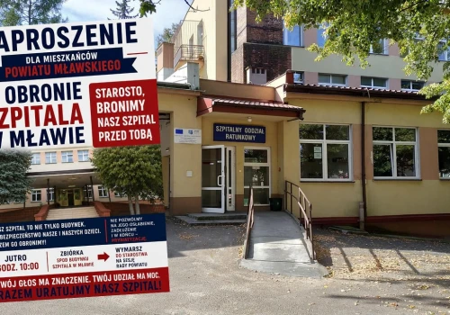 Mława: szpital pada z biedy i niedofinansowania, starosta nie komentuje, bo jest na urlopie