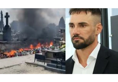 Spłonął grób Łukasza Litewki. Opiekun cmentarza zabrał głos: 