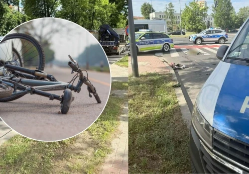 Tragedia w Płocku. Nie żyje 12-letnia rowerzystka potrącona przez ciężarówkę