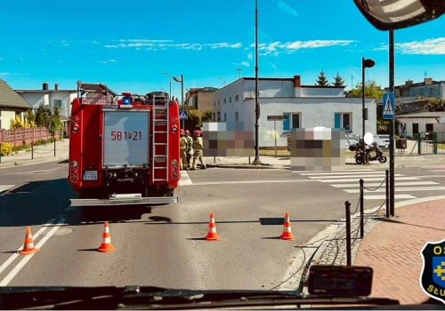 Zderzenie osobówki i skutera na Traugutta