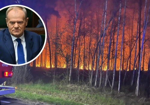 Tusk reaguje na wielki pożar pod Warszawą. 