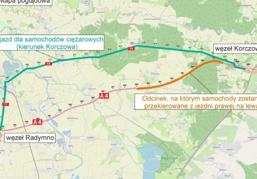 Remont autostrady A4 Przemyśl–Korczowa – zmiany w organizacji ruchu do października