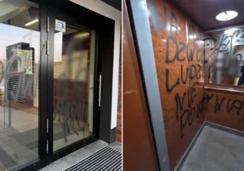 Hejter z Popowic trafił do aresztu. Za swastyki i nękanie sąsiadów