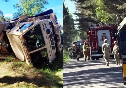 Wypadek ciężarówki z żołnierzami USA