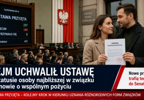 Sejm uchwalił ustawy dot. statusu osoby najbliższej w związku i umowy o wspólnym pożyciu !