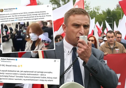 Bąkiewicz został skazany na prace społeczne za popchnięcie aktywistki