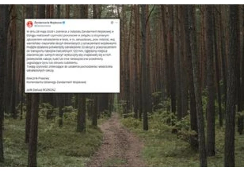 Tajemnicze skrzynie w lesie na Mazurach. Sprawę bada wojsko