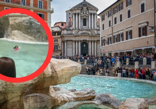 Kobieta pływała w Fontannie di Trevi. Nagranie obiegło internet