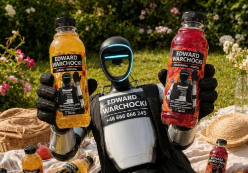 Robot influencer podbija sklepy Dino. Edward Warchocki z własną linią napojów