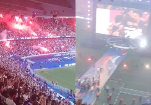 Sceny na stadionie PSG. Wszystko nagrano