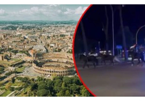 30 koni galopowało po Rzymie. Cztery osoby ranne