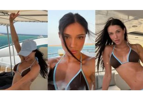 Natsu z fryzurą czesaną wiatrem dokazuje na jachcie w bikini (ZDJĘCIA)