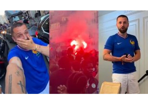 Luka JARA SIĘ, że zrobił sobie zdjęcie z kibolami w Paryżu. 