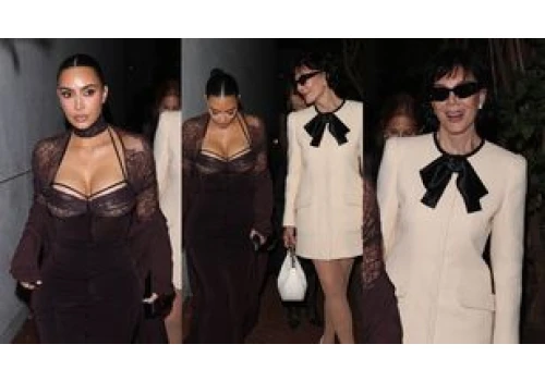 Wydekoltowana Kim Kardashian wybrała się na kolację z mamą. Kris wygląda już jak jej koleżanka? (ZDJĘCIA)