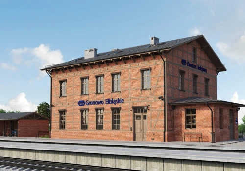 Modernizacja zabytkowego dworca w Gronowie Elbląskim coraz bliżej