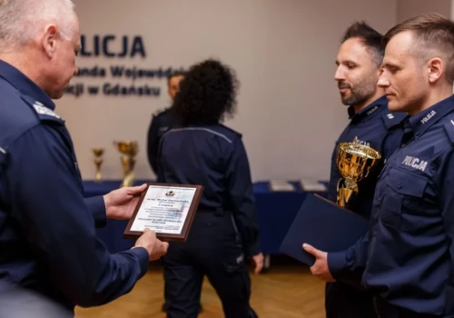 Młodszy aspirant Michał Szymanówka z Chojnic na podium elitarnego turnieju w Gdańsku
