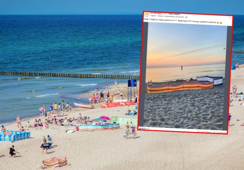 Plaża w Stegnie, godzina 21. 