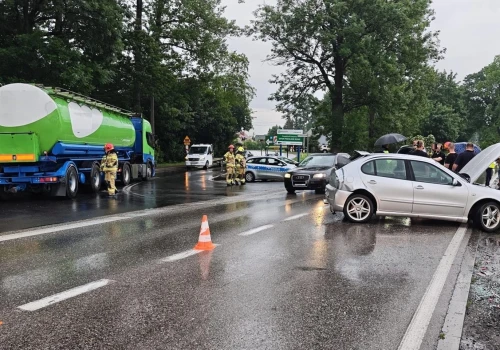 Zderzenie cysterny z samochodem osobowym