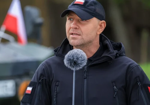 Nawrocki nagrany podczas treningu. 