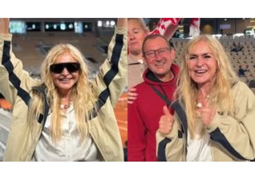 Monika Olejnik szaleje na trybunach z RODZICAMI MAI CHWALIŃSKIEJ (FOTO)