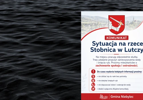 Skażenie rzeki Stobnicy w miejscowości Lutcza, trwają poszukiwania źródła