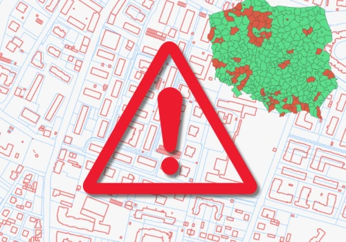 Problem z usługami sieciowymi - dane dla 70 powiatów niewidoczne w Geoportalu
