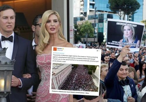 Albańczycy masowo protestują przeciwko patodeweloperce, którą w ich kraju planuje zięć Trumpa