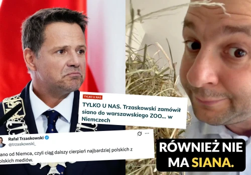 PiS-owskie media i Patryk Jaki wykreowały fejka, że Trzaskowski zamawia niemieckie siano do zoo