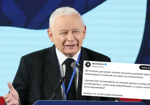 Prezes Kaczyński ogłosił, że człowiek i emisje CO2 nie mają wpływu na zmiany klimatu