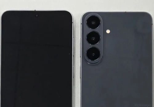 Samsung Galaxy S26 FE na pierwszym zdjęciu. Uwagę zwraca nietypowo zaprojektowany aparat