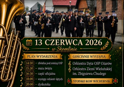Muzyczne święto w Skomlinie! Orkiestra Dęta OSP w sobotę świętuje 110-lecie wielkim koncertem