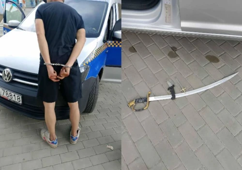 Mieszkańcy przerażeni! Ujęto Ukraińca wymachującego szablą