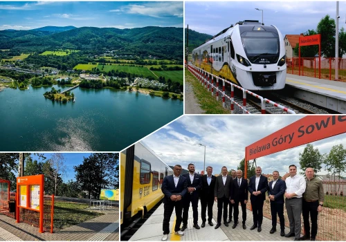 Pociągiem nad Jezioro Bielawskie i w Góry Sowie. Odnowioną trasą przejechał szynobus z pierwszymi pasażerami
