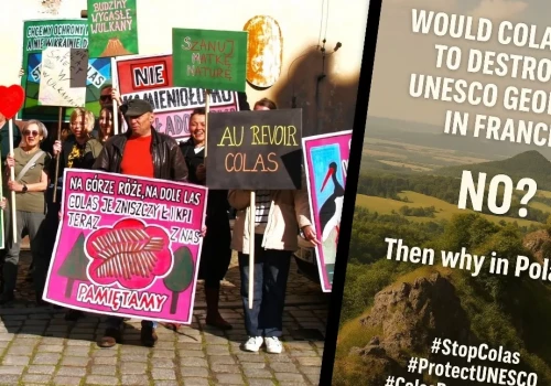 Au revoir, Colas! Wielki protest w obronie Geoparku UNESCO Kraina Wygasłych Wulkanów