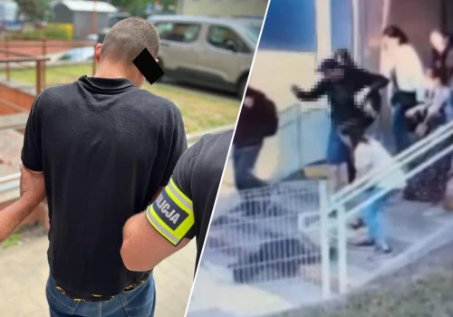 Z absurdalnego powodu kopnął 55-latkę w głowę. Policja pokazała nagranie