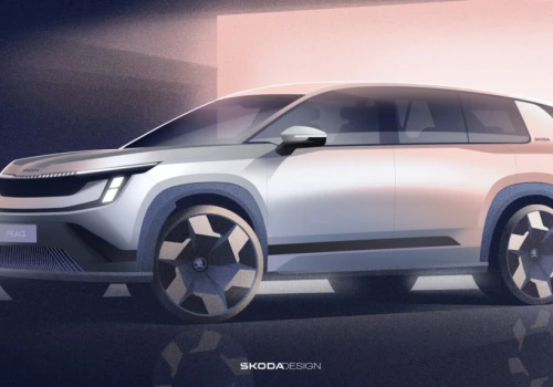 Škoda prezentuje szkice nadwozia modelu Peaq – nowego, elektrycznego, 7-osobowego SUV-a
