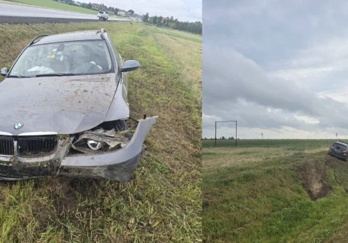 Stracił panowanie nad autem i wylądował w rowie. Policjanci zszokowani wynikiem badania alkomatem