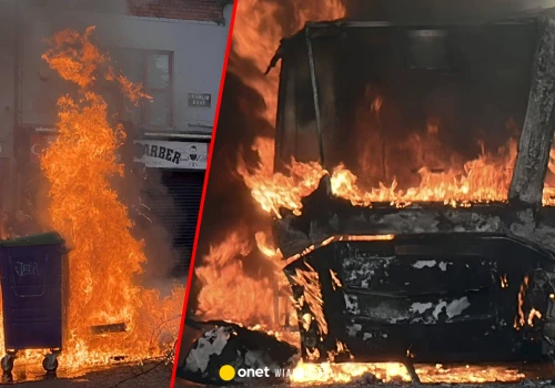 Wrze w Belfaście po ataku nożownika. Protestujący podpalili autobus